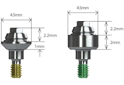 Figure 1: Straight multiunit abutment (BioHorizons) Figure 1: Straight multiunit abutment (BioHorizons)