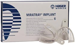 Figure 4: MiraTray implant impression tray system (Hager Worldwide) Figure 4: MiraTray implant impression tray system (Hager Worldwide)