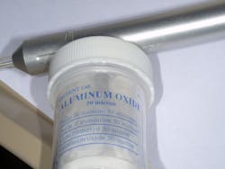 Figure 5: 50 micron aluminum oxide (Deldent) abrasion of tooth to clean and enhance bond Figure 5: 50 micron aluminum oxide (Deldent) abrasion of tooth to clean and enhance bond