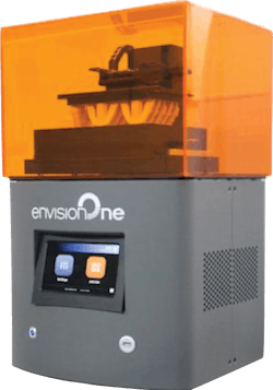Figure 6: The EnvisionOne printer is a super-fast cDLM printer with a surprisingly large build plate. Figure 6: The EnvisionOne printer is a super-fast cDLM printer with a surprisingly large build plate.