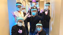 The team members of Dr. Christina Kulesa&apos;s Northstar Family Dental office in Westerville, Ohio, show their enthusiasm for their practice.