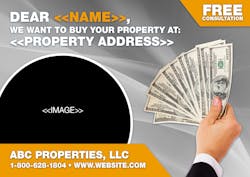 Figure 1: Example of a real estate marketing mailer without variable data. Figure 1: Example of a real estate marketing mailer without variable data.