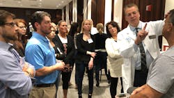 AAFE faculty member Dr. Peter Harnois teaches Botox to attendees at the ADA headquarters. AAFE faculty member Dr. Peter Harnois teaches Botox to attendees at the ADA headquarters.