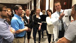 AAFE faculty member Dr. Peter Harnois teaches Botox to attendees at the ADA headquarters. AAFE faculty member Dr. Peter Harnois teaches Botox to attendees at the ADA headquarters.