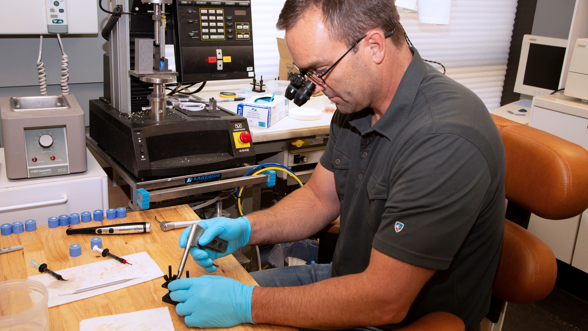 Figure 1: Dr. Shea Bess has 300 hours of testing various adhesives and techniques.