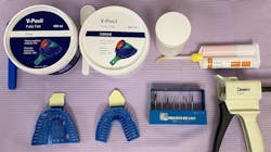 Figure 1: Initial set-up for putty + wash impression method Figure 1: Initial set-up for putty + wash impression method