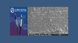 Hydroxyapatite discs facilitated by Crysta (image taken using scanning electron microscopy, 500x). Image courtesy of Dr. Salvatore Sauro, professor, Universidad CEU-Cardenal Herrera