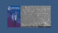 Hydroxyapatite discs facilitated by Crysta (image taken using scanning electron microscopy, 500x). Image courtesy of Dr. Salvatore Sauro, professor, Universidad CEU-Cardenal Herrera Hydroxyapatite discs facilitated by Crysta (image taken using scanning electron microscopy, 500x). Image courtesy of Dr. Salvatore Sauro, professor, Universidad CEU-Cardenal Herrera