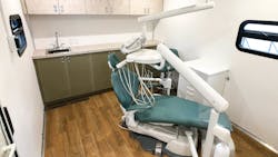 DAMC class A rear treatment room: Treatment rooms designed for 4-handed dentistry and ample supply storage DAMC class A rear treatment room: Treatment rooms designed for 4-handed dentistry and ample supply storage
