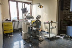 Abandoned dental office in currently occupied Lysychansk. Photo courtesy of Oleksandr Ratushniak. Abandoned dental office in currently occupied Lysychansk. Photo courtesy of Oleksandr Ratushniak.