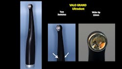 Figure 6: The Ultradent Valo Grand curing light has incorporated most of the desirable characteristics and has been a leader in innovation. Their new version, Valo X, is currently being studied.
