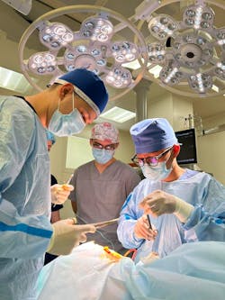Dr. Kawamura, a Japanese volunteer, performs an oral surgery in Dnipro hospital, Ukraine. Dr. Kawamura, a Japanese volunteer, performs an oral surgery in Dnipro hospital, Ukraine.