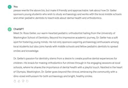 Figure 4: With prompts, ChatGPT improves the bio. Figure 4: With prompts, ChatGPT improves the bio.