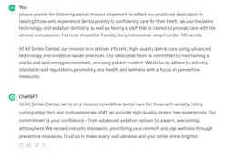 Figure 2: Mission statement made better with prompts. Figure 2: Mission statement made better with prompts.