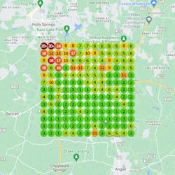 Figure 1: Google heat map for the search term 'cosmetic dentist.' Figure 1: Google heat map for the search term 'cosmetic dentist.'