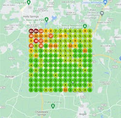 Figure 1: Google heat map for the search term 'cosmetic dentist.' Figure 1: Google heat map for the search term 'cosmetic dentist.'