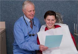 Figure 6: Dr. Christensen gives handouts on almost every dental procedure to patients to take home. Figure 6: Dr. Christensen gives handouts on almost every dental procedure to patients to take home.