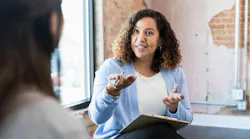 person interviewing