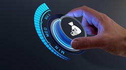 Hand turning up dial on practice profits Hand turning up dial on practice profits