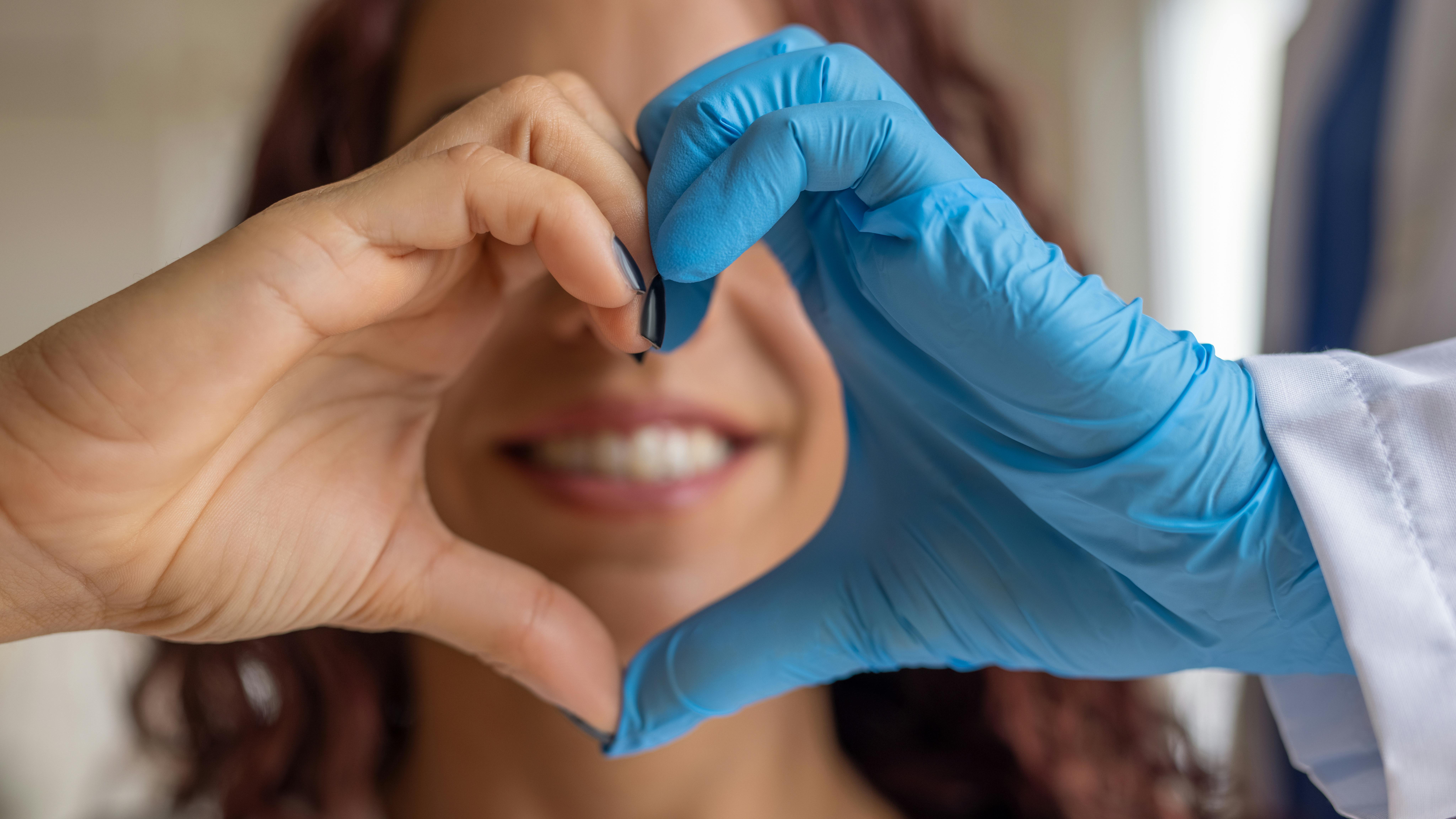 Dentist achieving success with patient