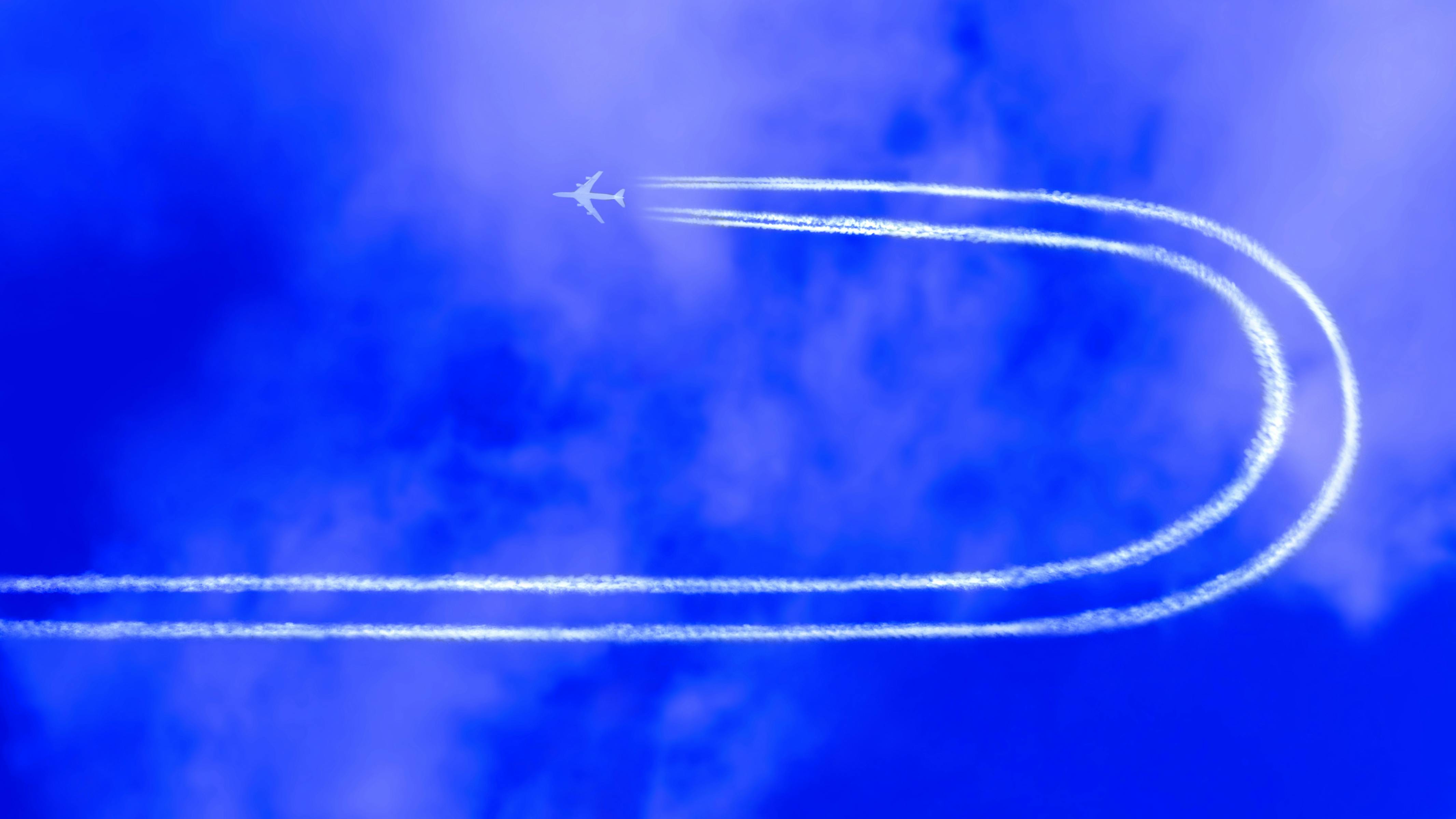 Jet changing direction mid-air