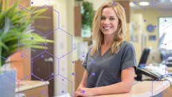 Dental practice front desk worker Dental practice front desk worker