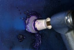 Figure 2: Opalustre Enamel Microabrasion Slurry applied with rotary Opal Cup Figure 2: Opalustre Enamel Microabrasion Slurry applied with rotary Opal Cup