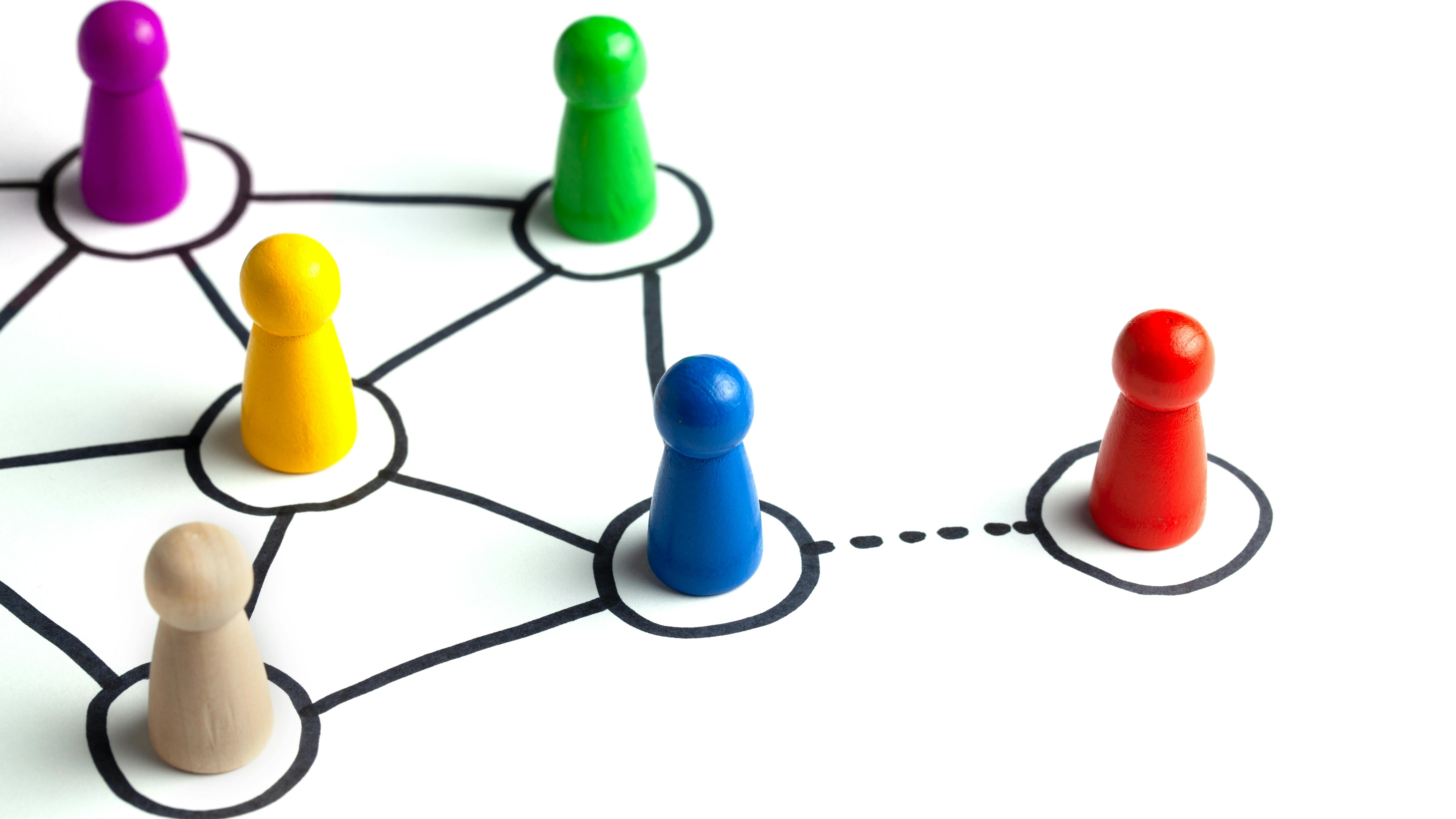 Visual representation of leader and staff members