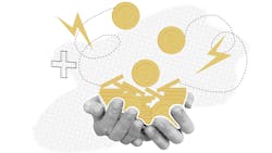 illustration of hands holding circles and lightening bolts representing various strategies and ideas illustration of hands holding circles and lightening bolts representing various strategies and ideas