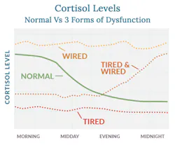 Figure 3: Cortisol profile variations Figure 3: Cortisol profile variations