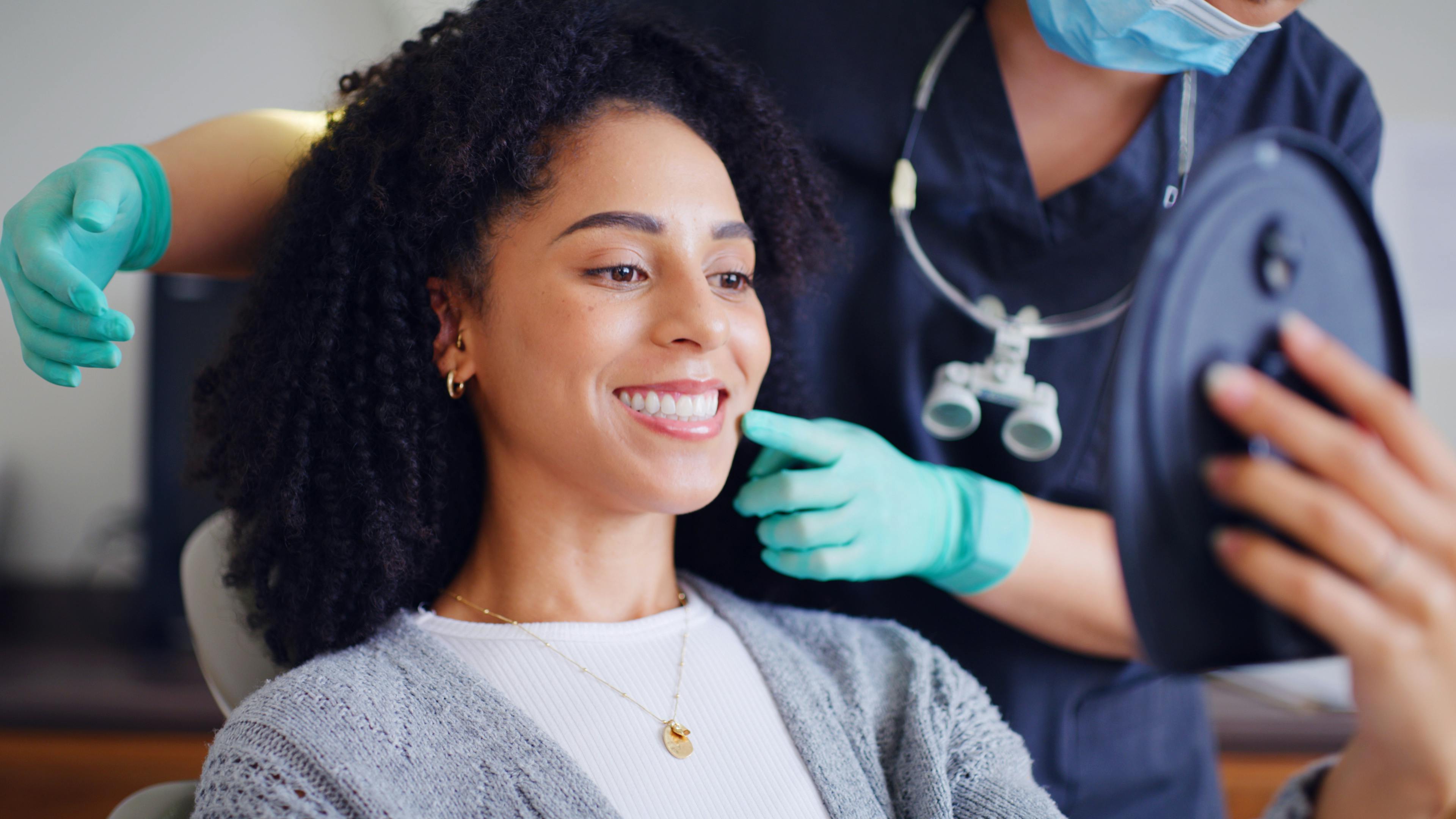 dental patient smiling