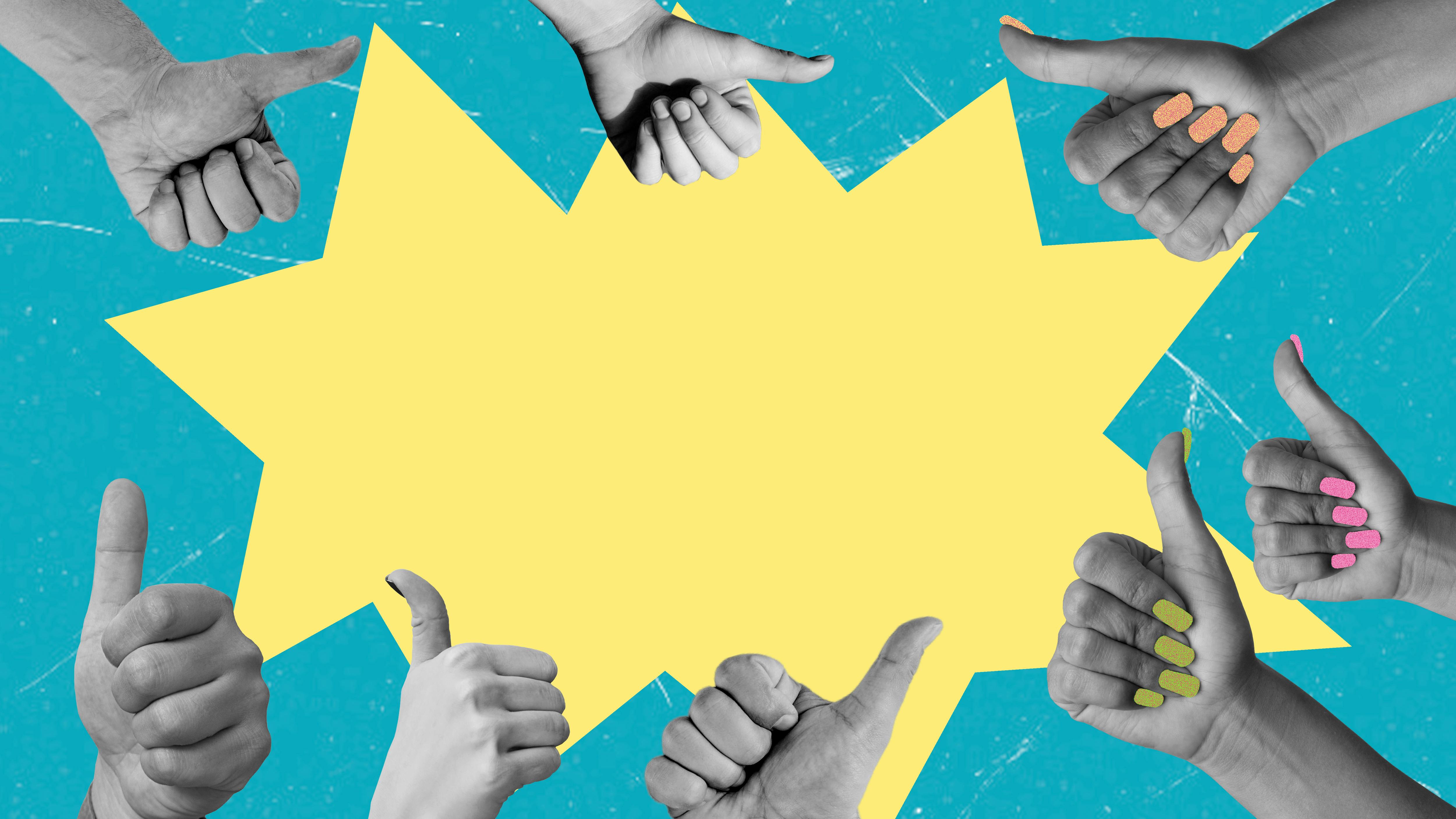 People giving thumbs up