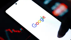 Smartphone showing Google app home screen